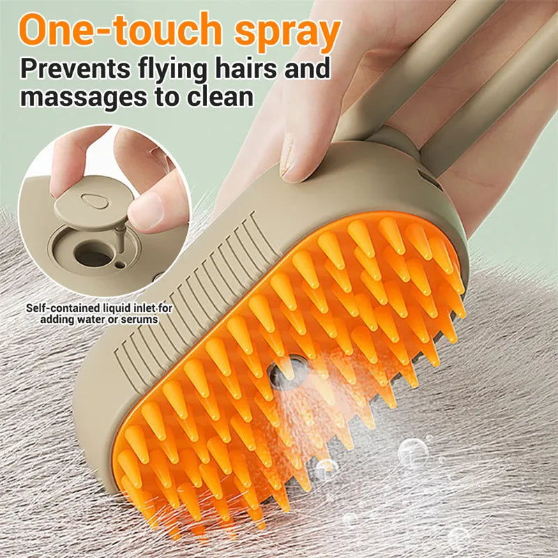 Paw-fect Pet Spa Massage & Steam Grooming Brush