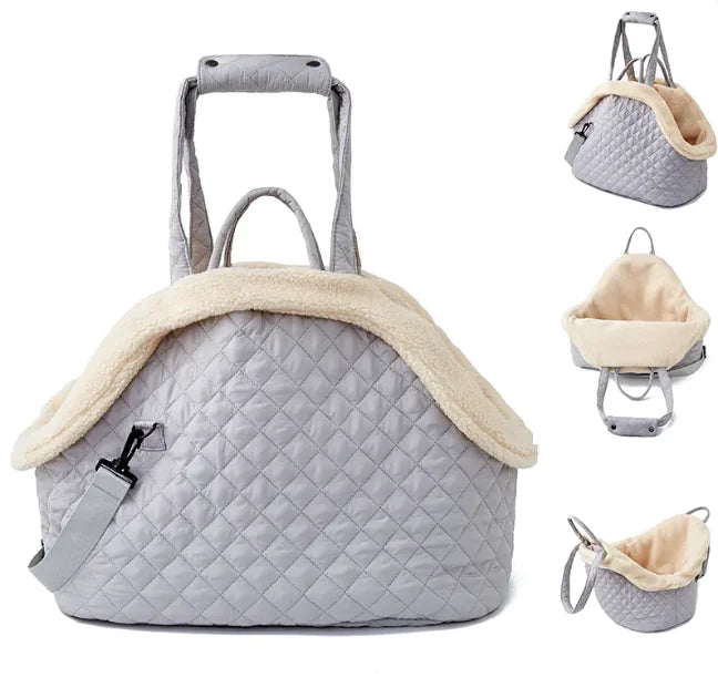Quilted Korean-Style Pet Travel Bag