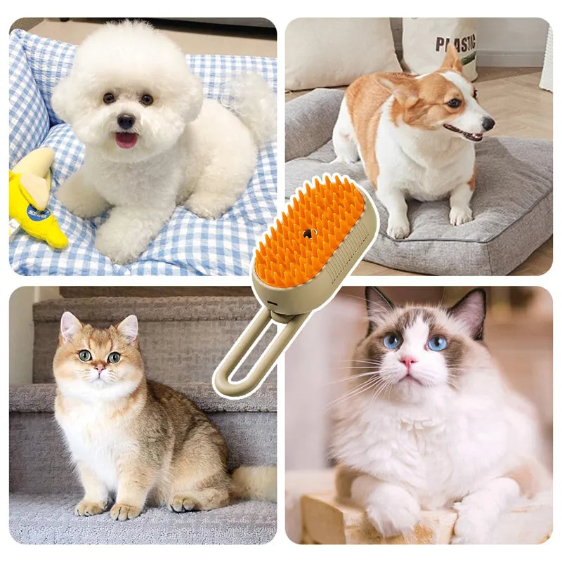 Paw-fect Pet Spa Massage & Steam Grooming Brush
