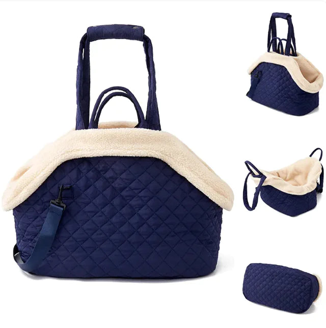 Quilted Korean-Style Pet Travel Bag