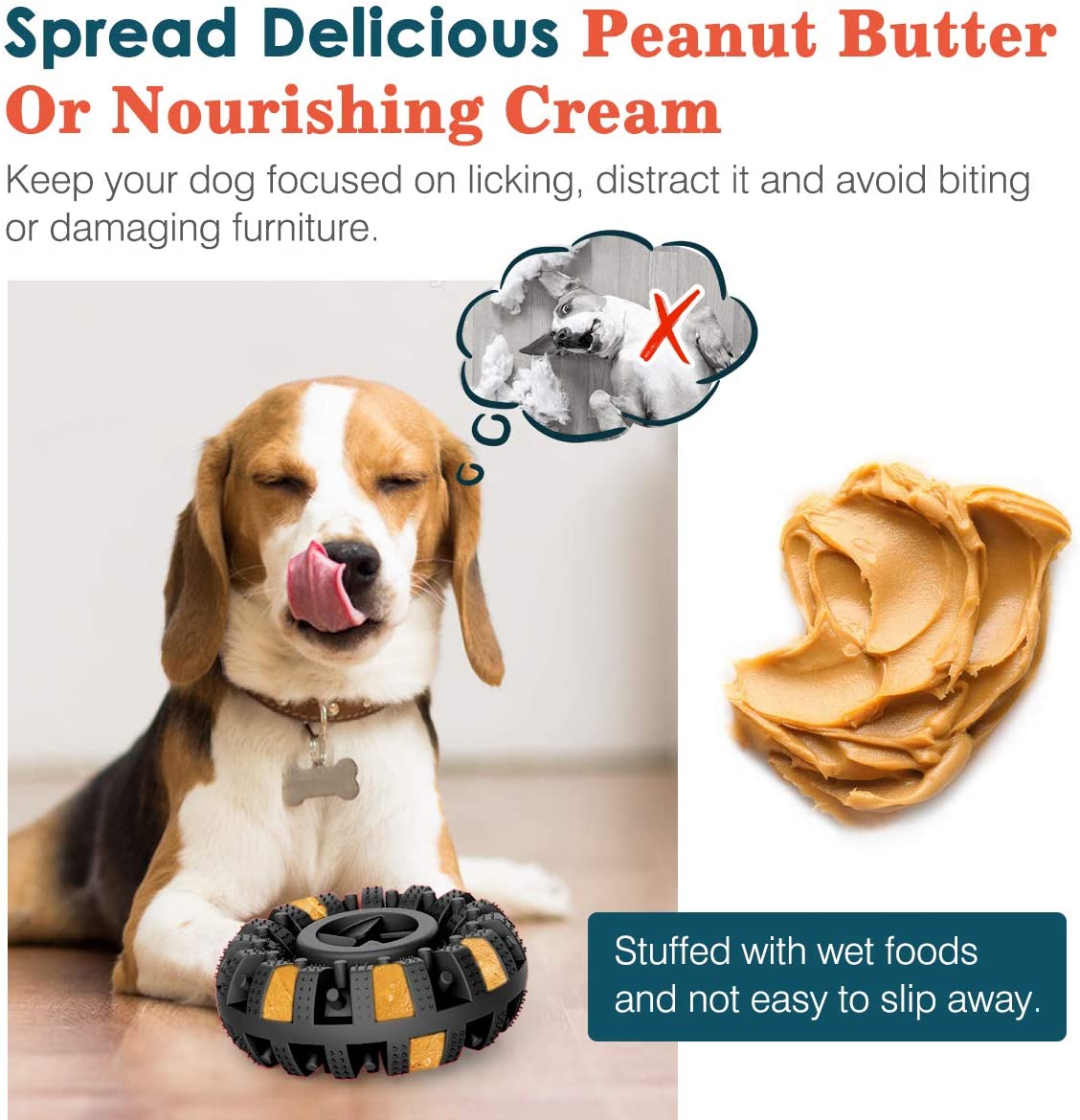 Chew Resistant Rubber Treat Toy