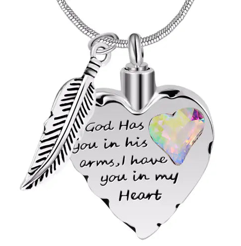 Swarovski Crystal Memorial Pendant for Ashes and Perfume