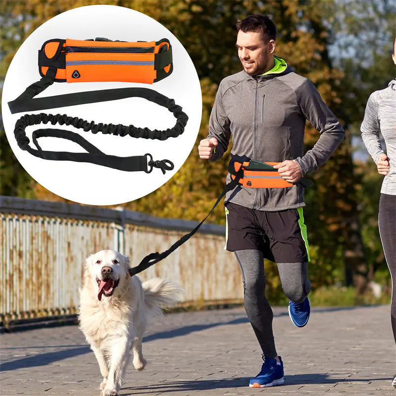 Hands Free Waist Leash for Convenient Dog Walking