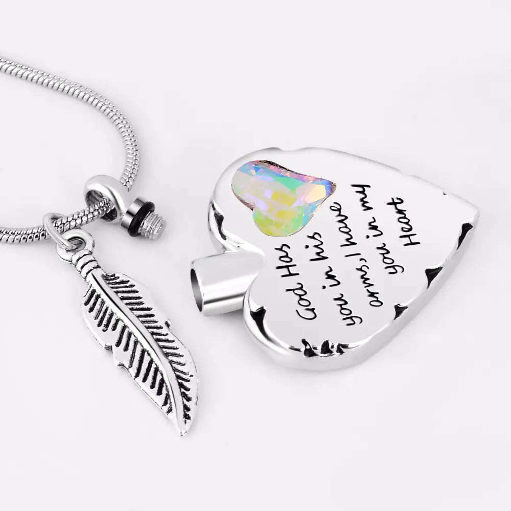 Swarovski Crystal Memorial Pendant for Ashes and Perfume