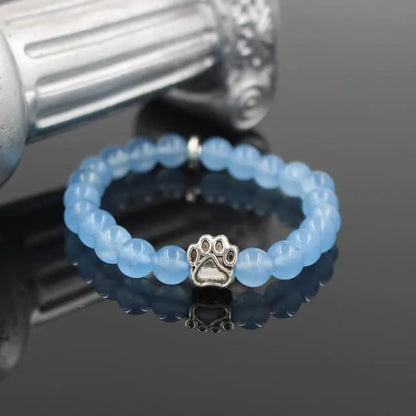Stone Beads Dog Paw Bracelet
