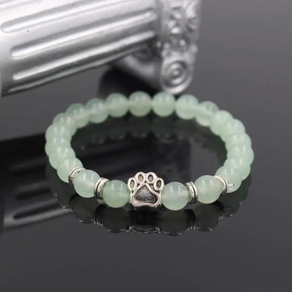 Stone Beads Dog Paw Bracelet