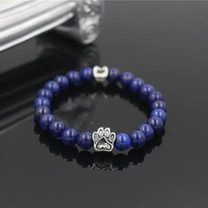 Stone Beads Dog Paw Bracelet