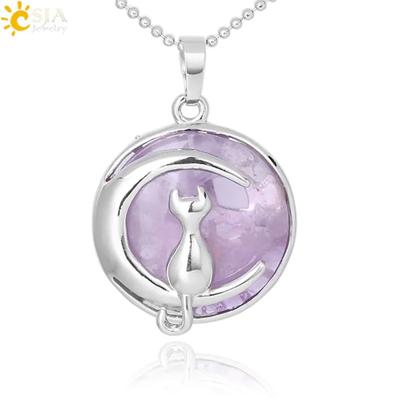 Moon Cat Pendant Necklace