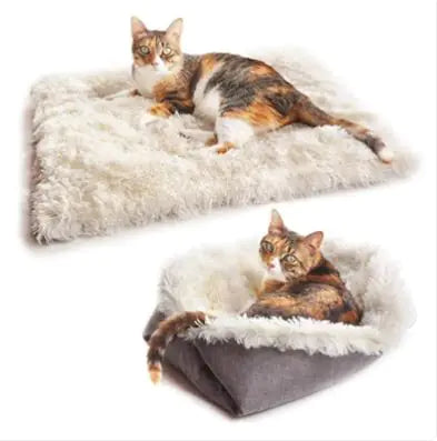 Convertible Plush Pet Bed/Mat ~ FREE SHIPPING!