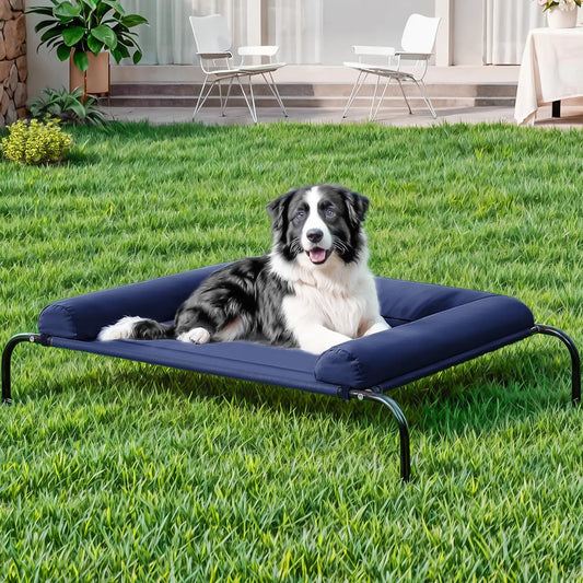 Elevated Dog Bed Cot with Bolster