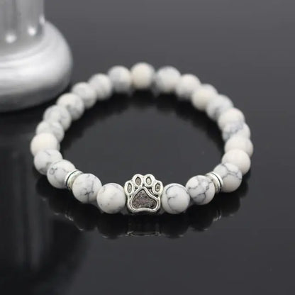 Stone Beads Dog Paw Bracelet