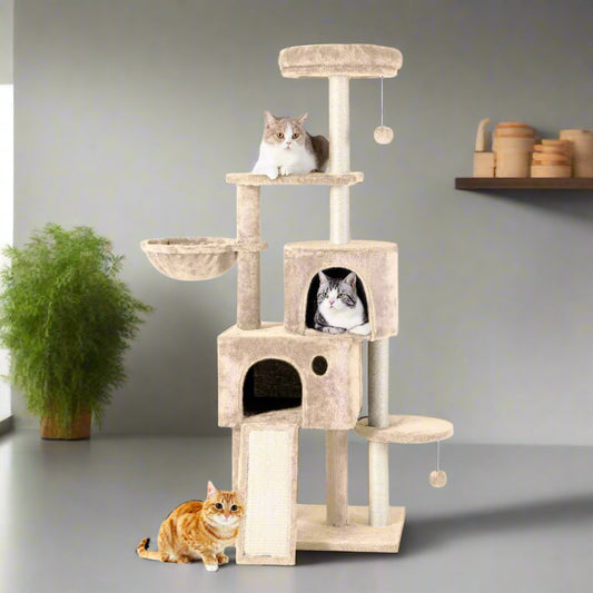 Happy Cat Multi-Level Cat Condo with Hammock       FREE SHIPPING!