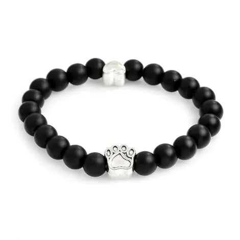 Stone Beads Dog Paw Bracelet