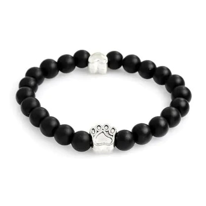 Stone Beads Dog Paw Bracelet