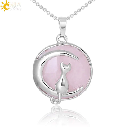Moon Cat Pendant Necklace