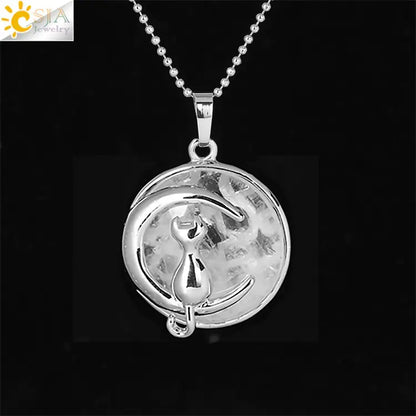 Moon Cat Pendant Necklace