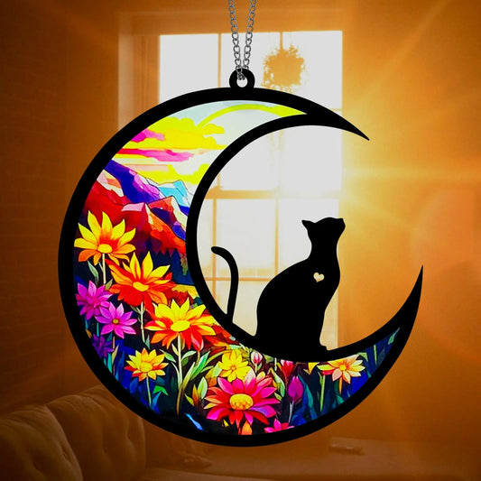 PLOJOP Dog Memorial Suncatcher for Pet Lovers Personalized with Name Custom Pet Loss Suncatcher Dog Memorial Gifts for Loss of Dog Dog Memorial Ornament Loss of Pet Sympathy Gift