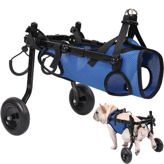 Adjustable Small Dog Wheelchair - Mobility Aid for Disabled PetsSmall Dog Wheelchair for Back Legs， Leg Brace & Hip Support - 8-20 lbs (Extra Small)